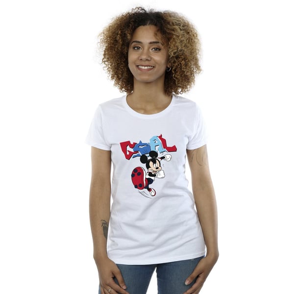 Disney Womens/Ladies Mickey Mouse Goal Striker Pose Cotton T-Shirt