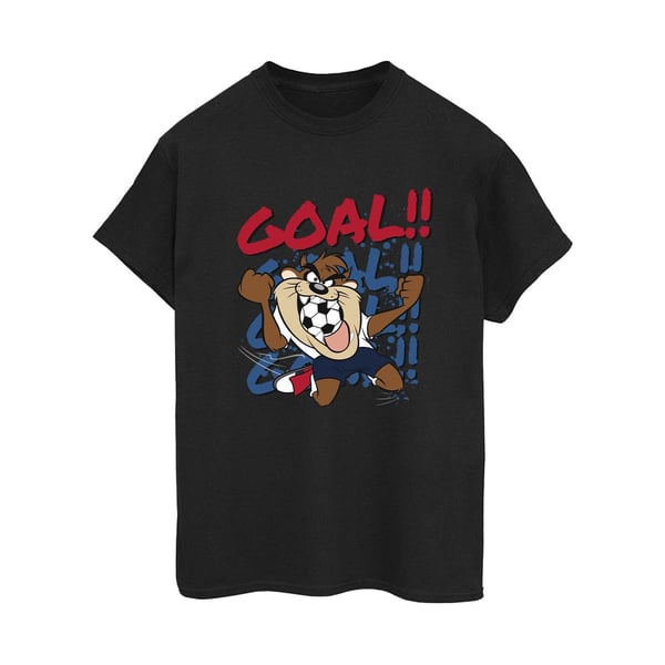 Looney Tunes Dam/Kvinnor Taz Goal Goal Goal T-shirt i bomull med boyfriend-passform