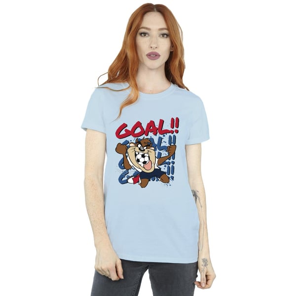 Looney Tunes Womens/Ladies Taz Goal Goal Goal Cotton Boyfriend T-Shirt