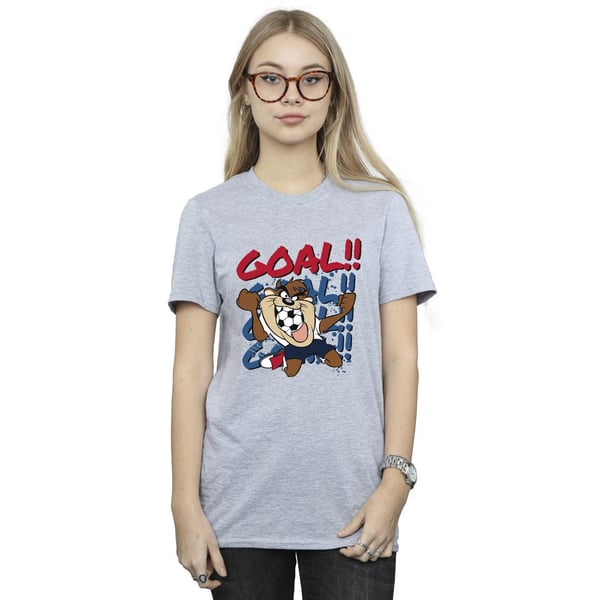 Looney Tunes Womens/Ladies Taz Goal Goal Goal Cotton Boyfriend T-Shirt