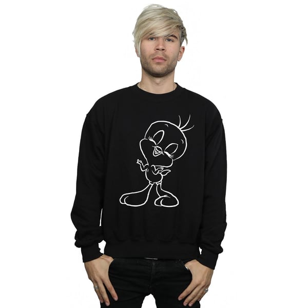 Looney Tunes Mens Tweety Pie Outline Sweatshirt
