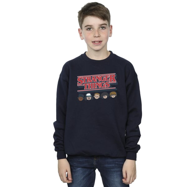 Netflix Boys Stranger Things Caricature Logo Sweatshirt