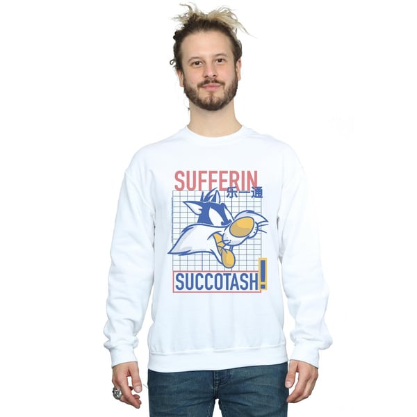Looney Tunes Mens Sylvester Sufferin Succotash Sweatshirt