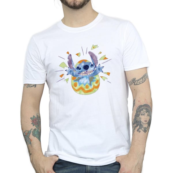 Disney Miesten Lilo & Stitch Cracking Egg T-paita