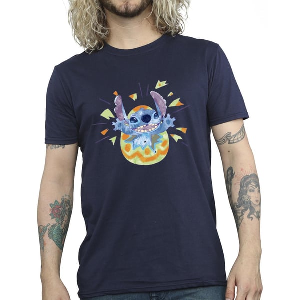 Disney Miesten Lilo & Stitch Cracking Egg T-paita