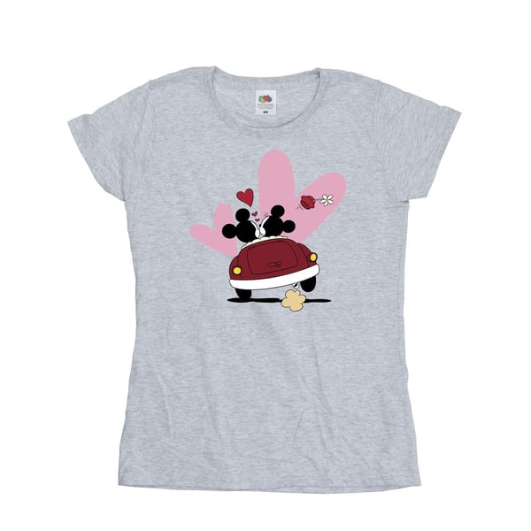 Disney Womens/Ladies Mickey Mouse Car Print Cotton T-Shirt