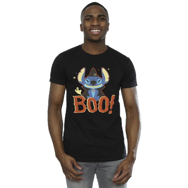 Disney Mens Lilo & Stitch Boo! T-Shirt