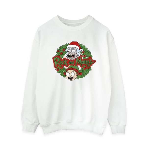 Rick And Morty Womens/Ladies Christmas Wreath Sweatshirt