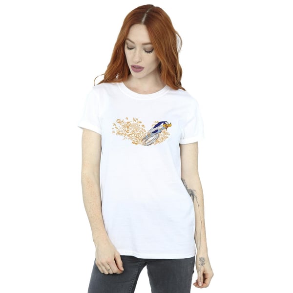 Looney Tunes Womens/Ladies ACME Doodles Road Runner Cotton Boyfriend T-Shirt