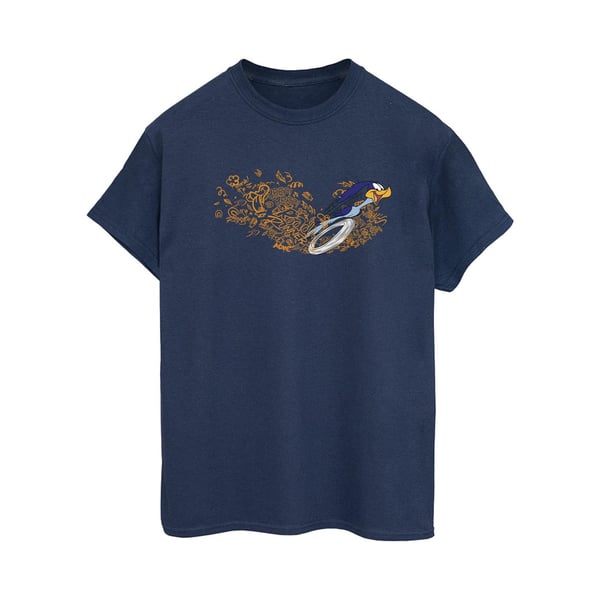 Looney Tunes Womens/Ladies ACME Doodles Road Runner Cotton Boyfriend T-Shirt