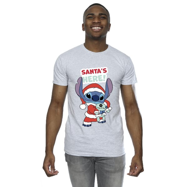 Disney Mens Lilo & Stitch Santa´s Here T-Shirt