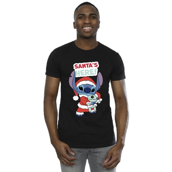 Disney Mens Lilo & Stitch Santa´s Here T-Shirt