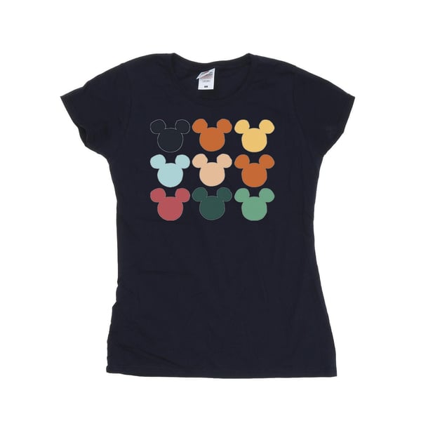 Disney Womens/Ladies Mickey Mouse Heads Square Cotton T-Shirt