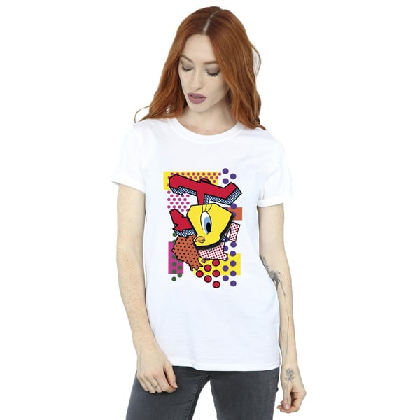 Looney Tunes Womens/Ladies Tweety Pop Art Cotton Boyfriend T-Shirt