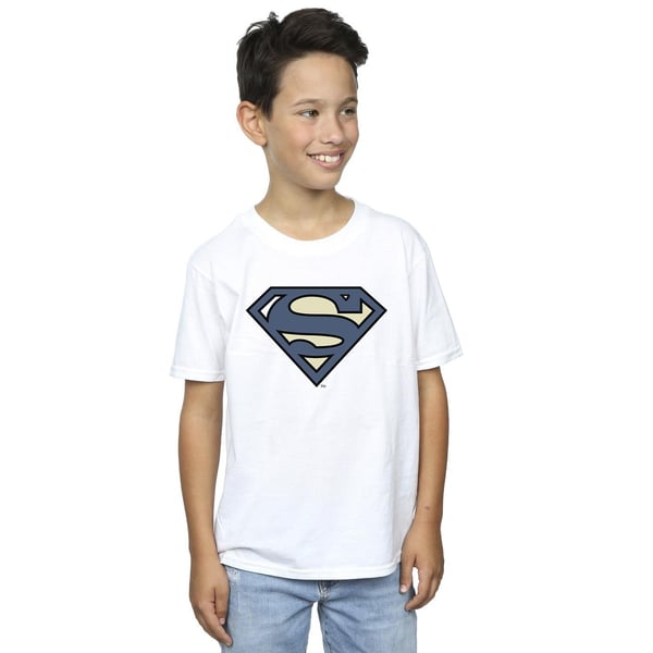 DC Comics Boys Superman Indigo Blue Logo T-Shirt