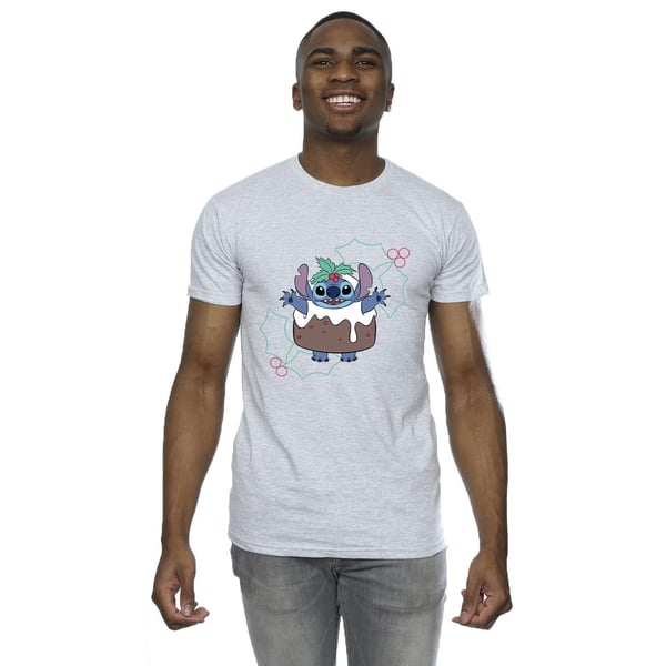 Disney Mens Lilo & Stitch Pudding Holly T-Shirt