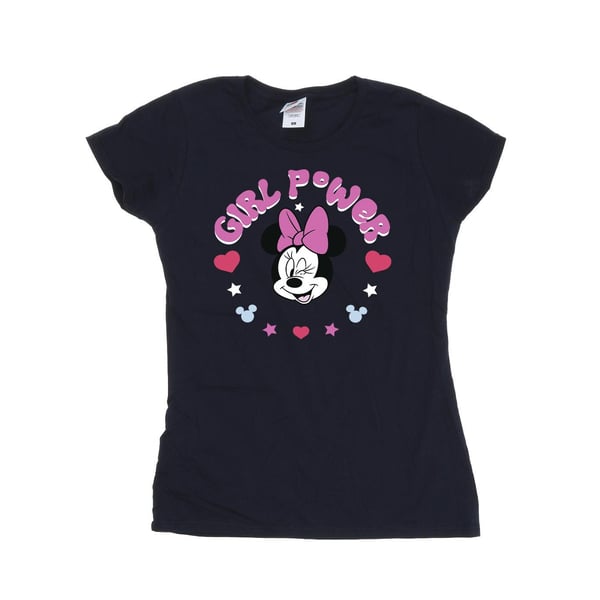 Disney Womens/Ladies Minnie Mouse Girl Power Cotton T-Shirt