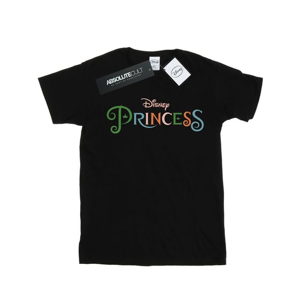 Disney Princess Girls Colour Logo Cotton T-Shirt
