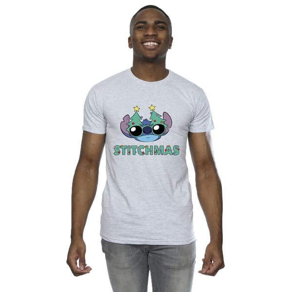 Disney Mens Lilo & Stitch Stitchmas Glasses T-Shirt