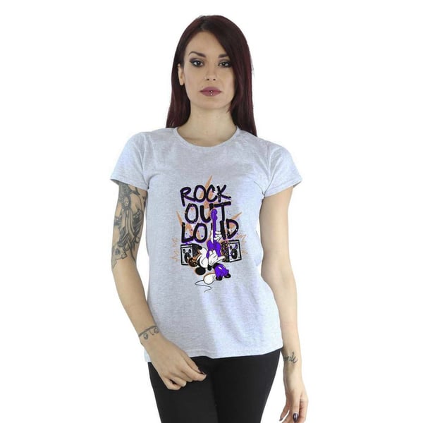 Disney Womens/Ladies Mickey Mouse Rock Out Loud Cotton T-Shirt