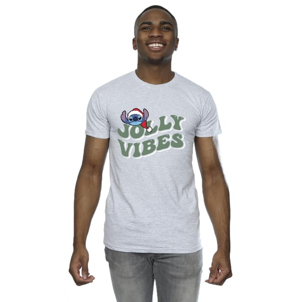 Disney Mens Lilo & Stitch Jolly Chilling Vibes T-Shirt