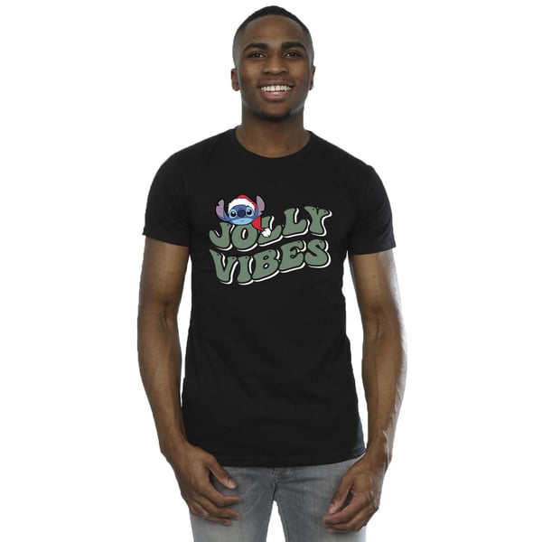 Disney Mens Lilo & Stitch Jolly Chilling Vibes T-Shirt