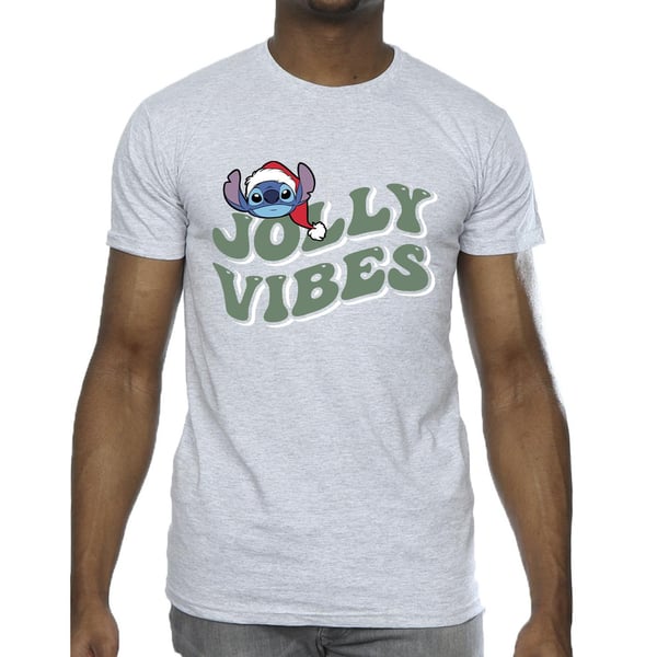 Disney Mens Lilo & Stitch Jolly Chilling Vibes T-Shirt