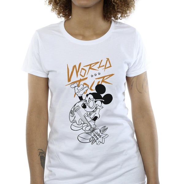 Disney Womens/Ladies Mickey Mouse World Tour Line Cotton T-Shirt