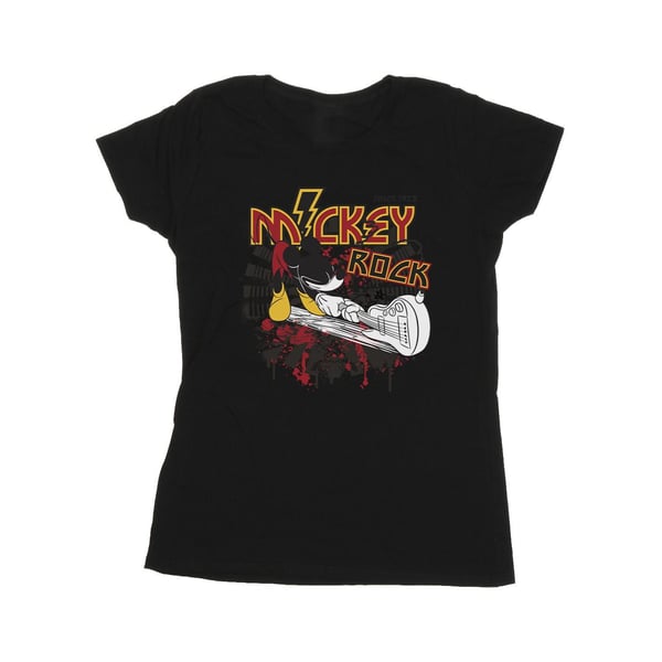 Disney Dam/Dam Mickey Mouse Smash Guitar Rock T-shirt i bomull