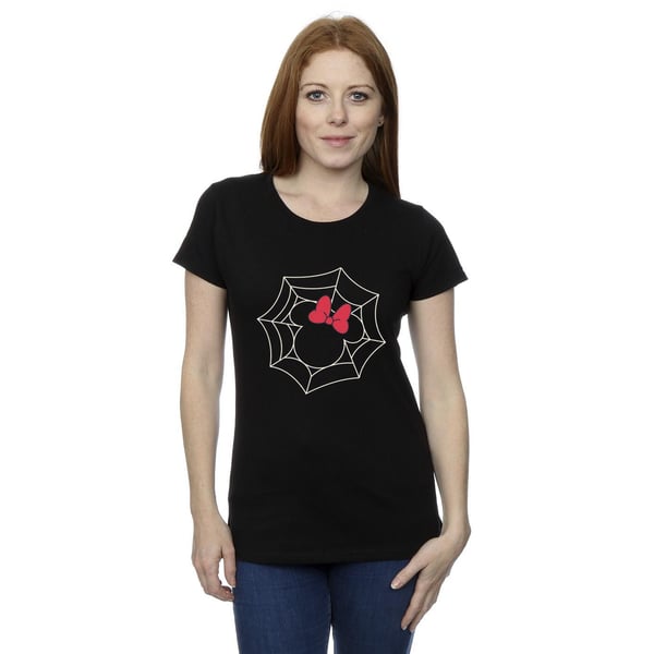 Disney Womens/Ladies Minnie Mouse Spider Web Cotton T-Shirt