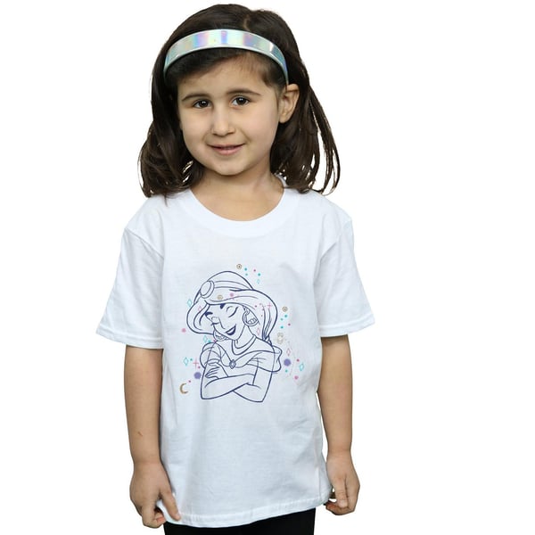 Disney Girls Aladdin Princess Jasmine Constellation Cotton T-Shirt