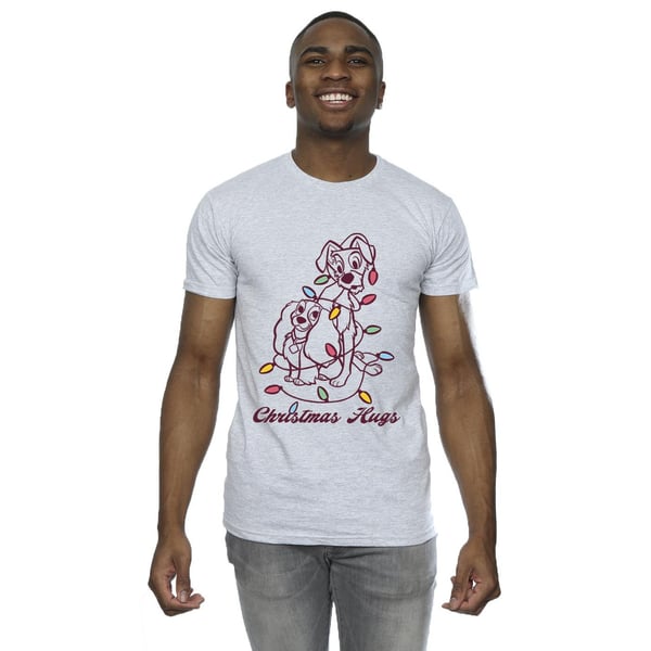 Disney Mens Lady And The Tramp Christmas Hugs T-Shirt