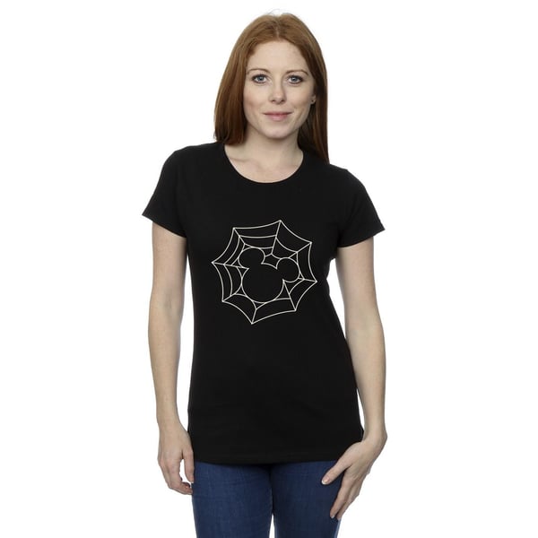 Disney Womens/Ladies Mickey Mouse Spider Web Cotton T-Shirt
