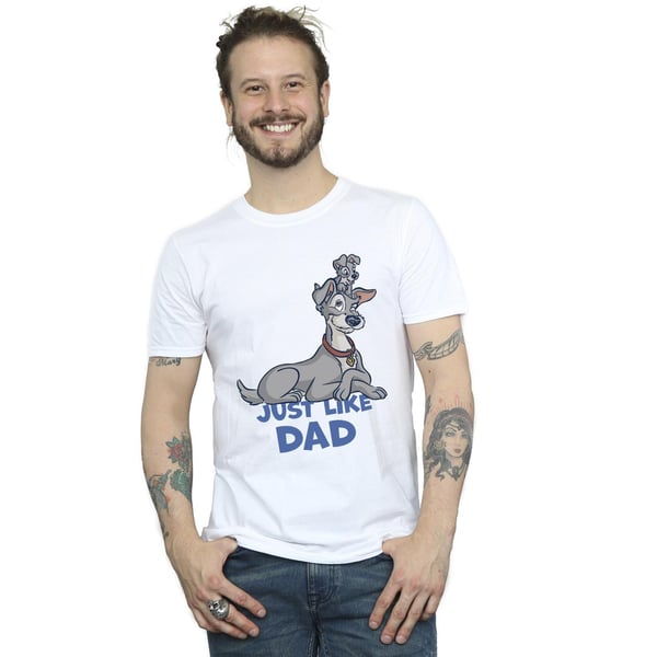Disney Mens Lady And The Tramp Just Like Dad T-Shirt
