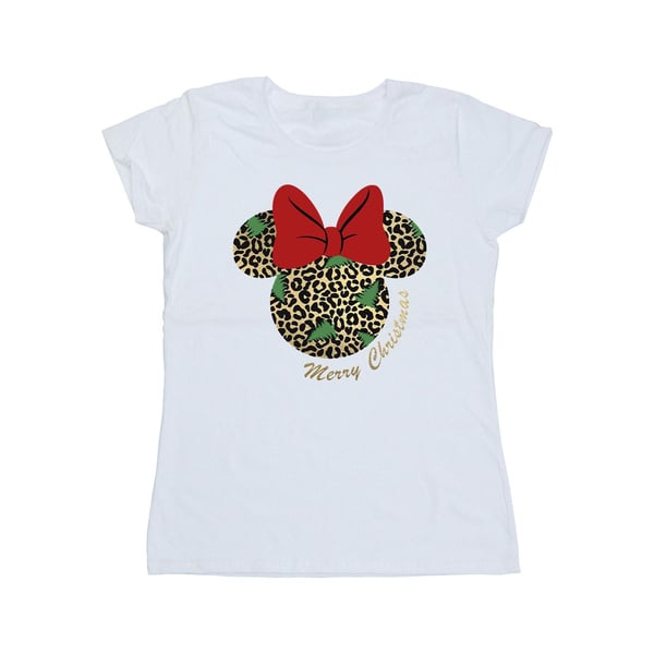 Disney Dam/Dam Minnie Mouse Leopard Jul T-shirt i Bomull