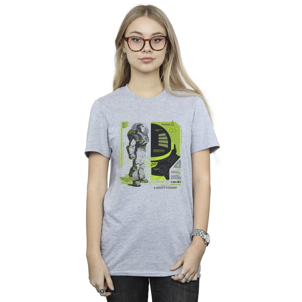 Disney Womens/Ladies Lightyear Buzz Tech Panel Cotton Boyfriend T-Shirt