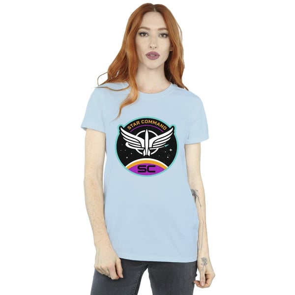 Disney Womens/Ladies Lightyear Star Command Circle Cotton Boyfriend T-Shirt