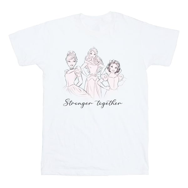 Disney Girls Princesses Stronger Together Cotton T-Shirt
