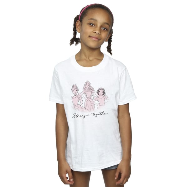 Disney Girls Princesses Stronger Together Cotton T-Shirt