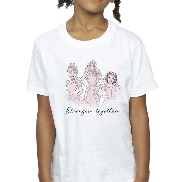 Disney Girls Princesses Stronger Together Cotton T-Shirt