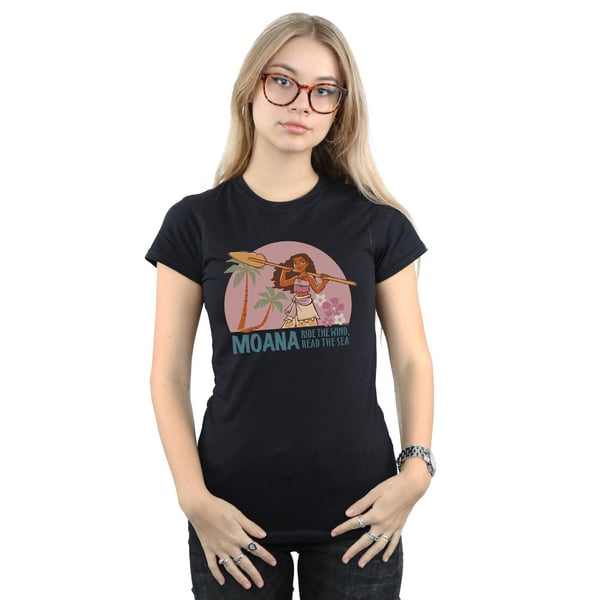 Disney Womens/Ladies Moana Read The Sea Cotton T-Shirt