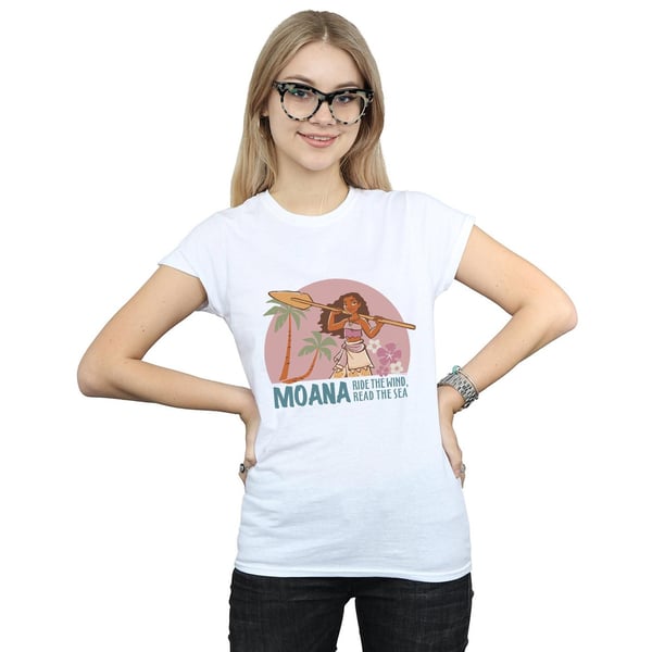 Disney Womens/Ladies Moana Read The Sea Cotton T-Shirt