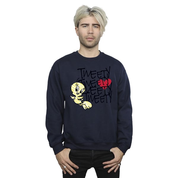 Looney Tunes Mens Tweety Love Heart Sweatshirt