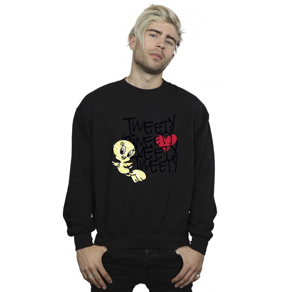 Looney Tunes Mens Tweety Love Heart Sweatshirt