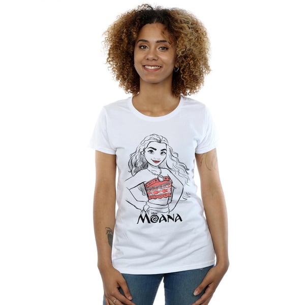 Disney Womens/Ladies Moana Sketch Cotton T-Shirt