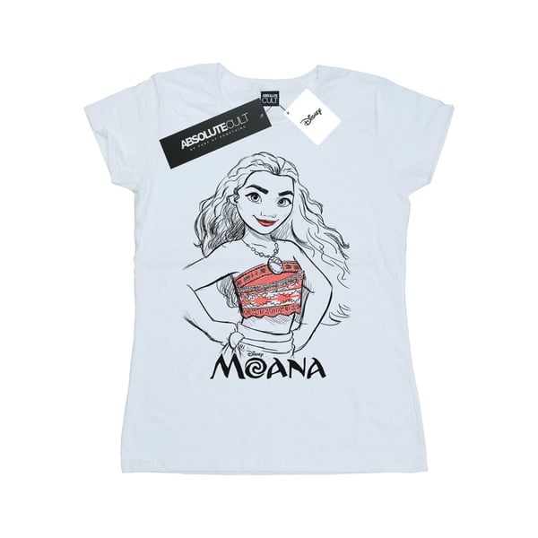 Disney Womens/Ladies Moana Sketch Cotton T-Shirt