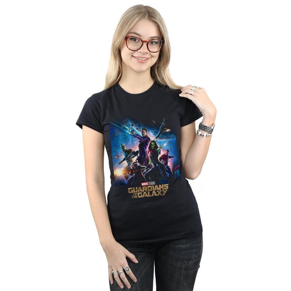 Marvel Studios Womens/Ladies Guardians Of The Galaxy Poster Cotton T-Shirt