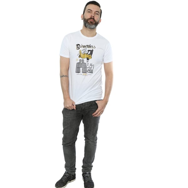 Looney Tunes Mens Daffy Duck Binoculars T-Shirt