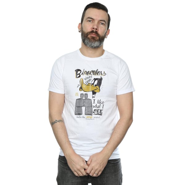 Looney Tunes Mens Daffy Duck Binoculars T-Shirt