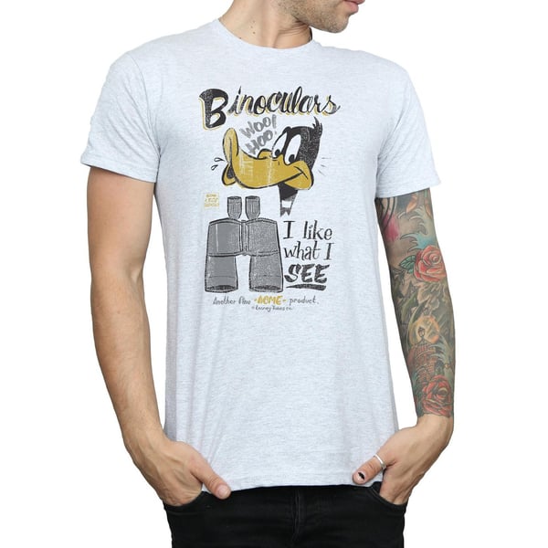 Looney Tunes Mens Daffy Duck Binoculars T-Shirt